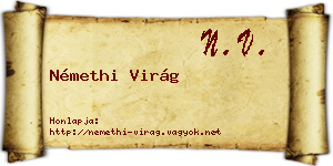 Némethi Virág névjegykártya